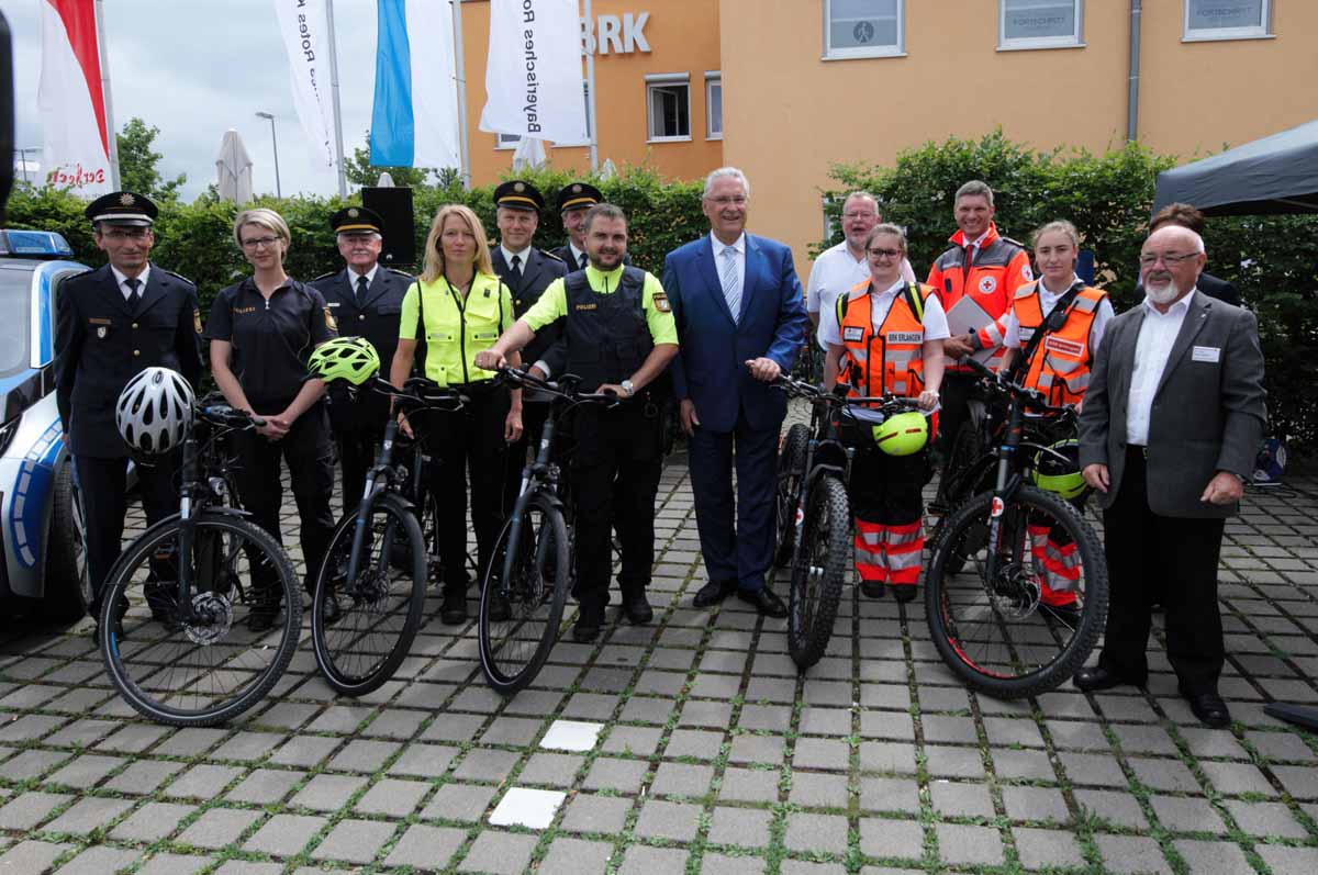 Einsatzmittel "Fahrrad" bei Polizei und BRK Bayerisches
