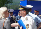 Landespolizeipräsident Schwald im Gespräch