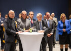 Innenminister und -senatoren der Länder sowie Bundesinnenministerin Nancy Faeser beim Stehempfang