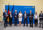 Gruppenfoto mit Innenminister Joachim Herrmann und den Geehrten