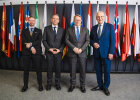 Gruppenbild Minister Herrmann mit Frontex-Exekutivdirektor Johannes Leijtens und LPP Michael Schwald