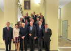 Gruppenbild Minister Herrmann mit dem Landesbeireat Malteser Hilfsdienst im Innenministerium
