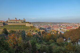 Festung Marienberg eingebettet in Stadtbild