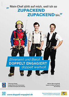 Mein Chef zählt auf mich, weil ich so zupackend zupackend bin.