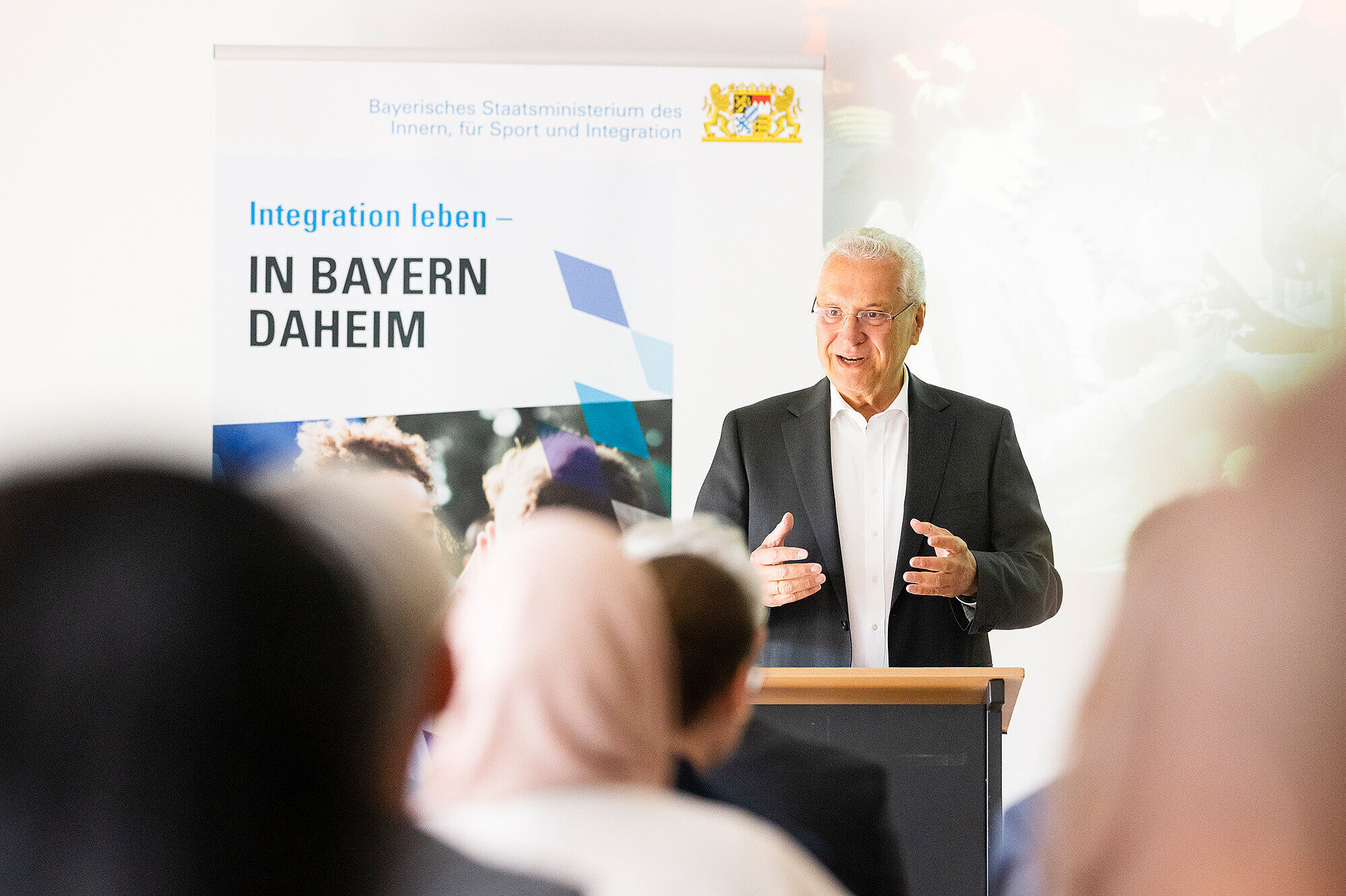 Innenminister Herrmann am Rednerpult 