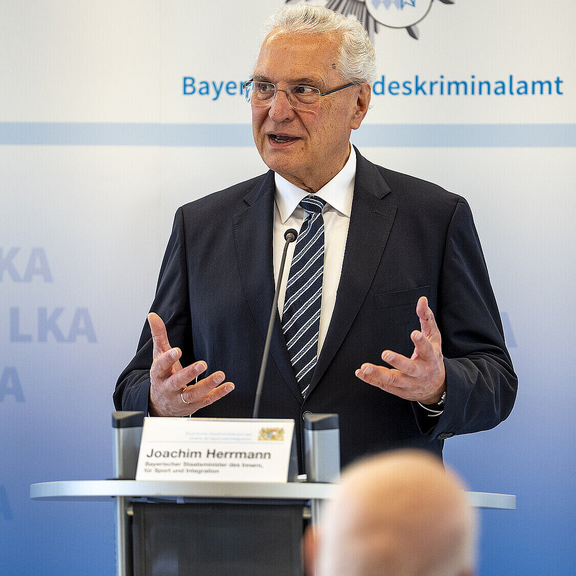 Innenminister Herrmann bei seiner Rede