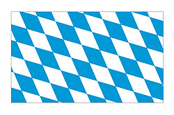 Rautenflagge mit weiß-blauem Muster