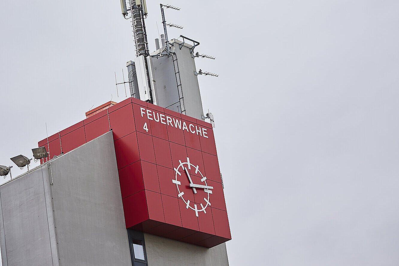 Große Antenne der Leitstelle Feuerwache 4 in Nürnberg
