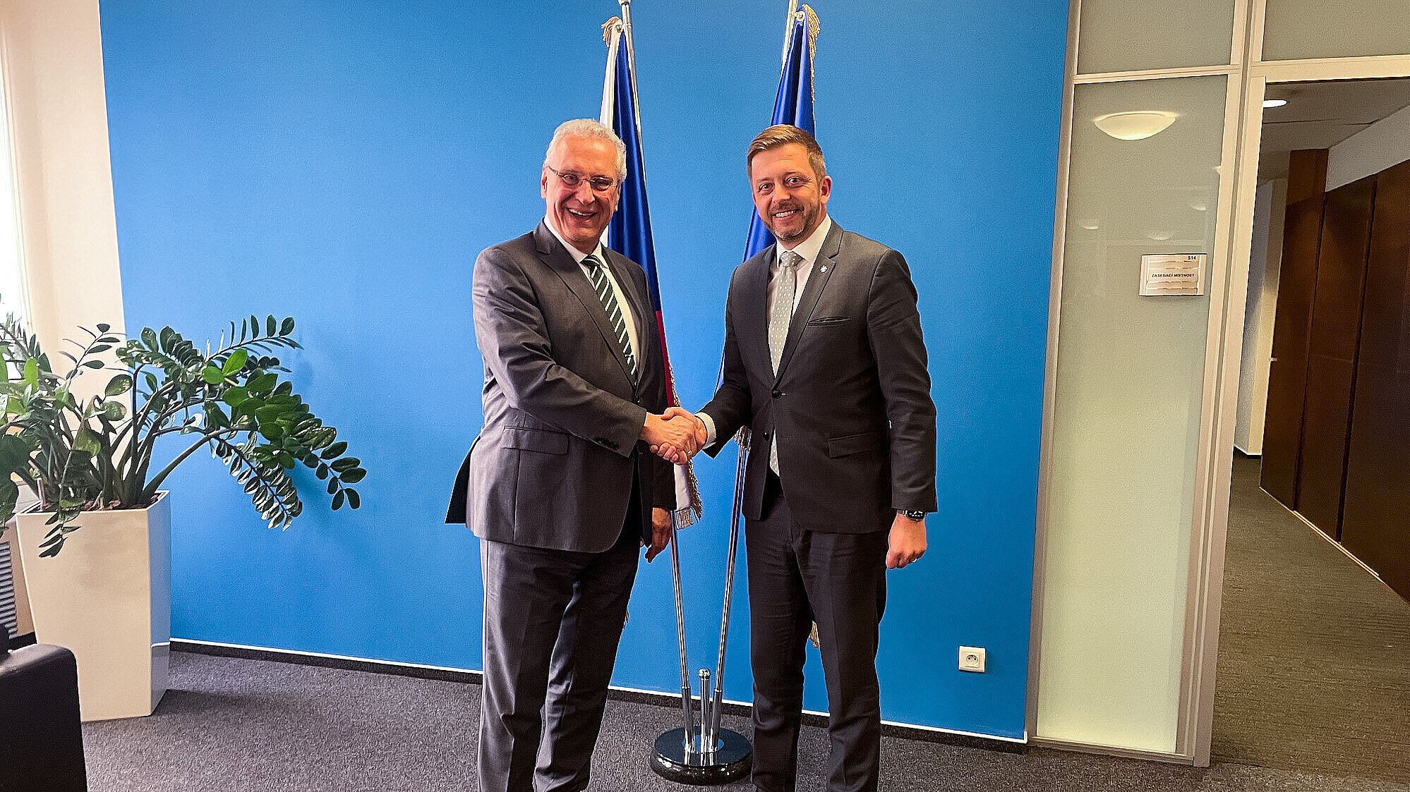 Innenminister Joachim Herrmann und tschechischer Innenminister Vit Rakusan
