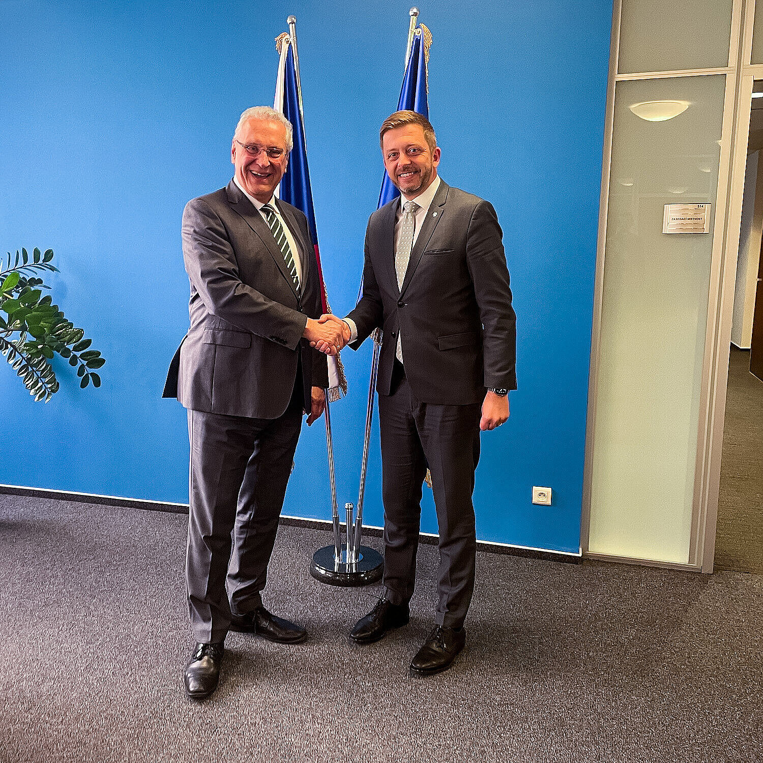 Innenminister Joachim Herrmann und tschechischer Innenminister Vit Rakusan