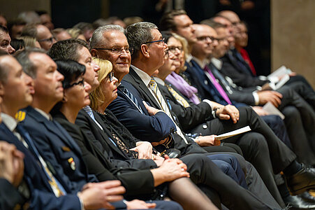 Benefiz-Neujahrskonzert Empfang Minister Joachim Herrmann mit Frau