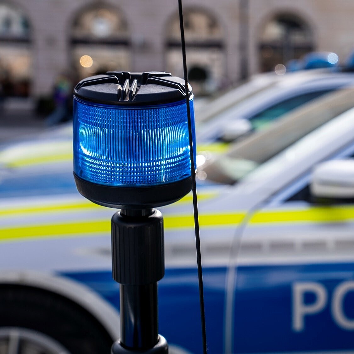 Polizeiauto mit Blaulicht
