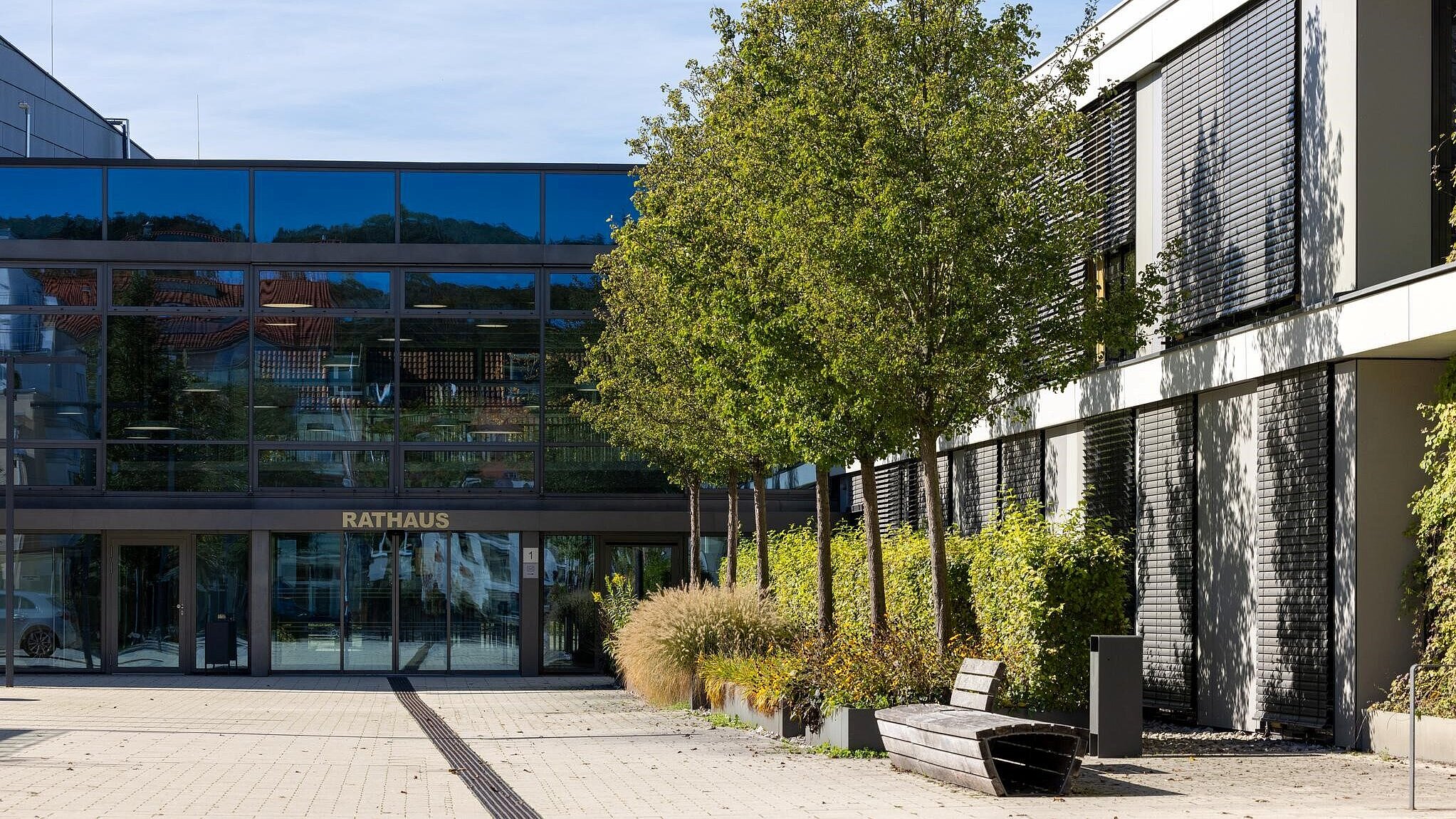 Blick auf das Rathaus in Gilching