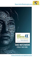 Titelbild der Broschüre "Antworten auf Salafismus - das Netzwerk stellt sich vor"