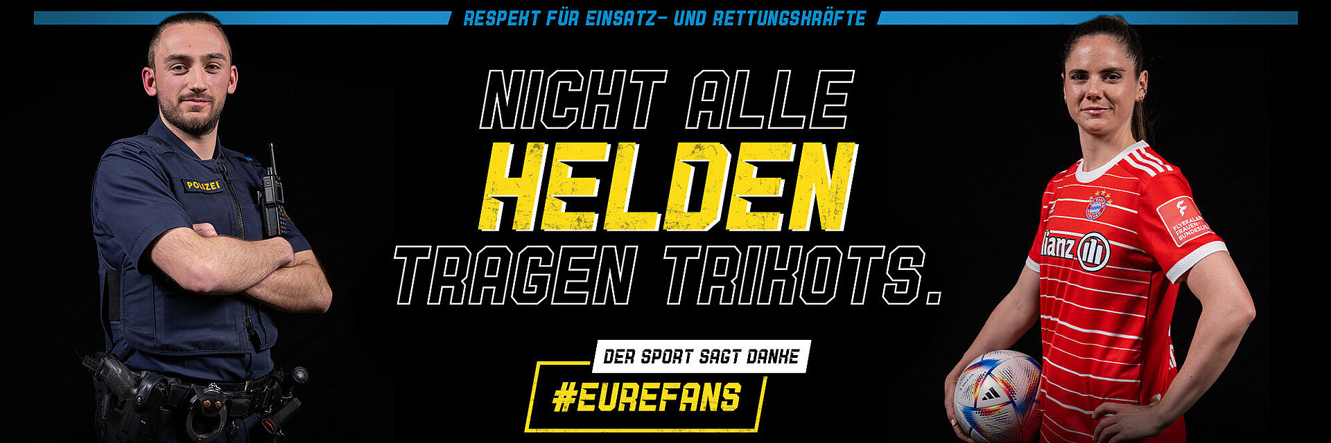 Titelbild zur Kampagne "EUREFANS - Nicht alle Helden tragen Trikots."