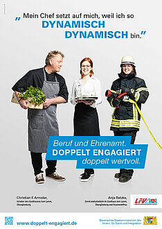 Mein Chef setzt auf mich, weil ich so dynamisch dynamisch bin.
