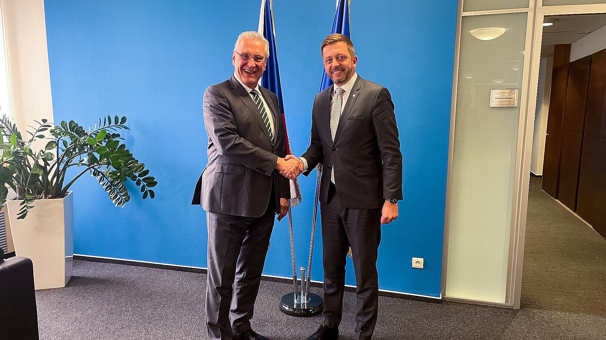 Innenminister Joachim Herrmann und tschechischer Innenminister Vit Rakusan